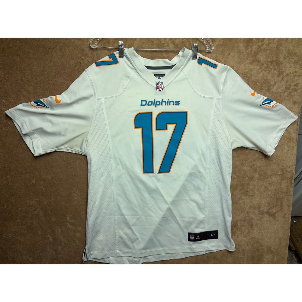 Men's Size XL Ryan Tannehill Miami Dolphins White Away Jersey